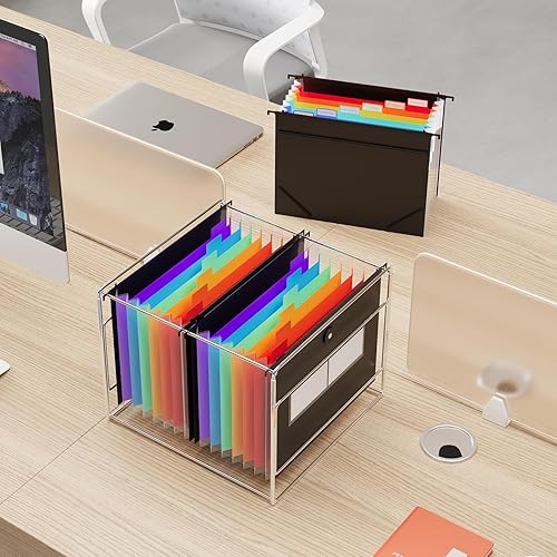 Miniatura 7 de Carpetas colgantes de plástico expandibles, 7 bolsillos acordeanos, tamaño carta A4 para archivador, almacenamiento de archivadores, insertos