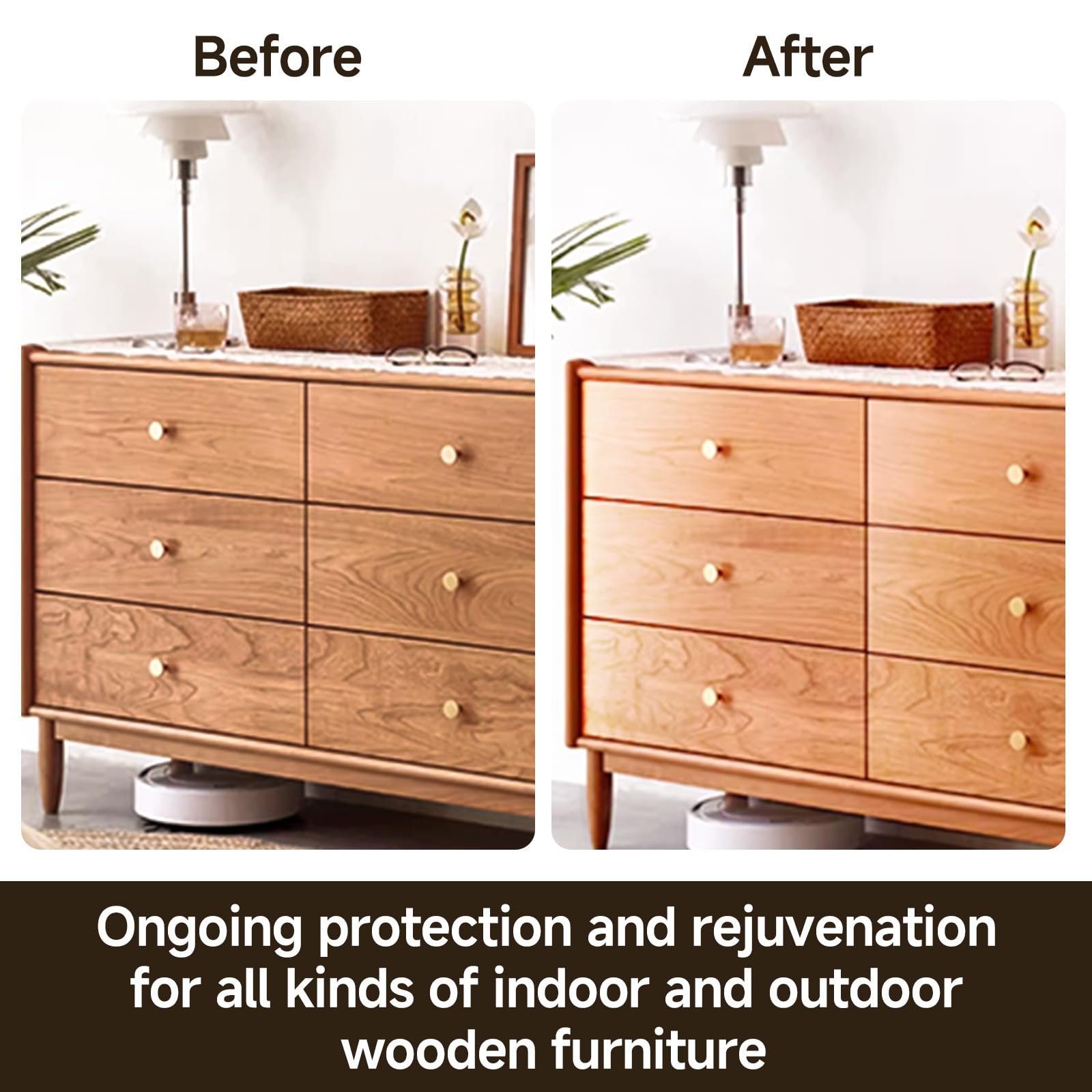 Non-Toxic Wood Wax for Furniture - 100% Natural Chalk Paint Wax for Sealing & Protecting Painted and Raw Wood Surfaces, Wooden Floors & More - Clear Protective Finish, 3.5 Oz (Includes Tools)