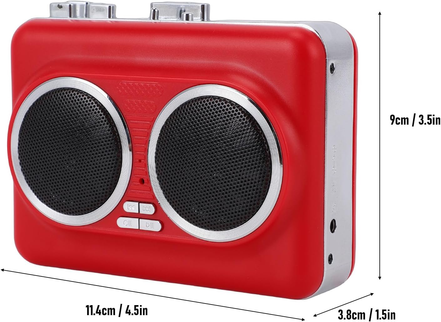 XUMIUZIY Portable Cassette Player Tape Recorder, Cassette to MP3 Converter Via USB Flash Drive/TF Card, Built in Dual Speakers & 3.5mm Headphone Jack, Battery/USB Powered