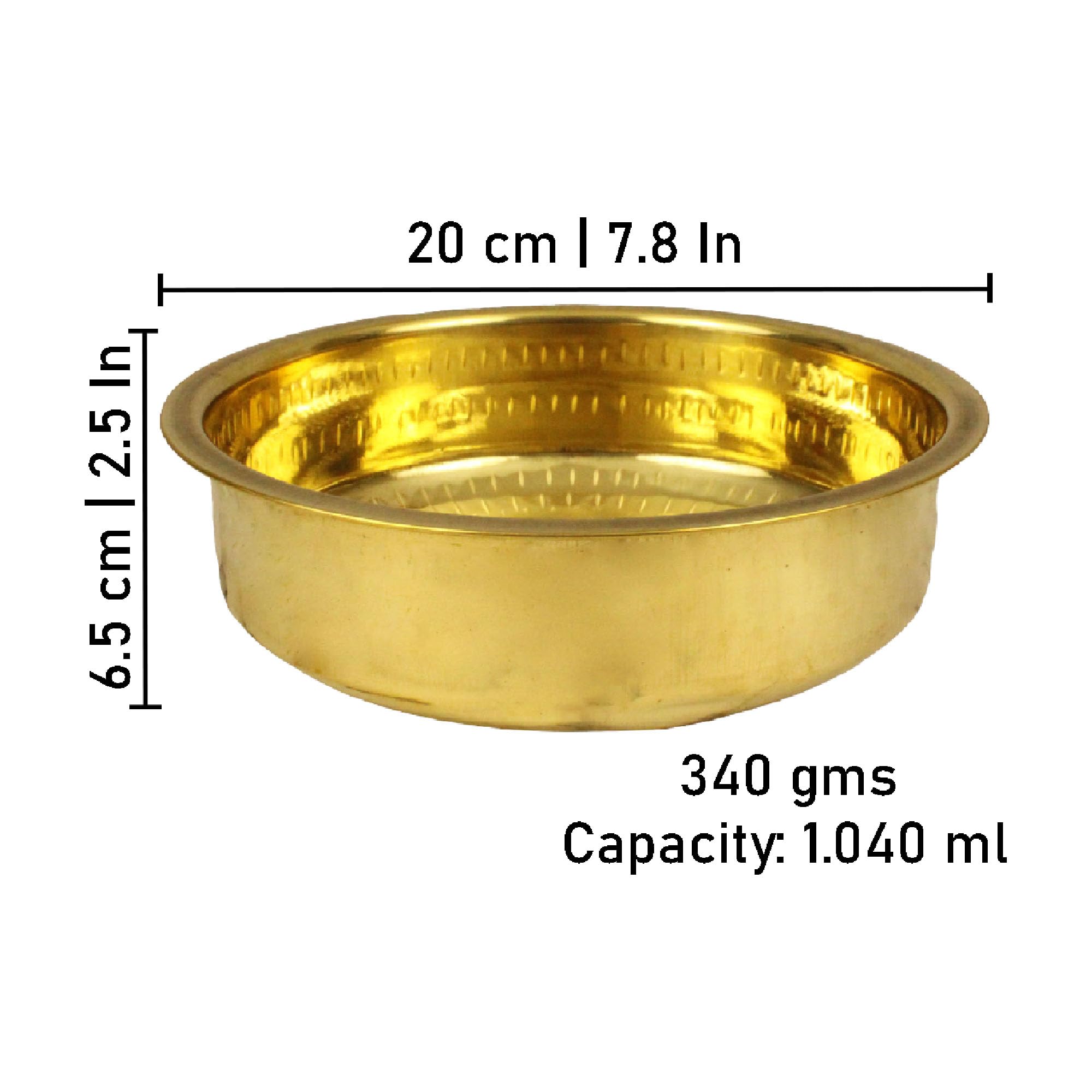 Putrika Brass Cooking Utensil Patile|Tope|Cookware|Tapeli|Peetal|Urli|Ponichatti| Vessel |Thiruvaradhana Bowl|Tharpana Chatti|Abhisheka Pathram for Pooja| Puja – Nombu Bowl (Medium) 3