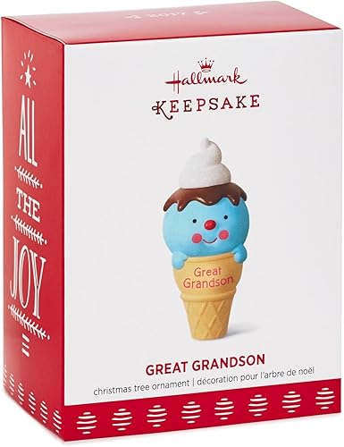 Miniatura 3 de Hallmark 1295QGO1182 - Adornos navideños de recuerdo de bisnieto