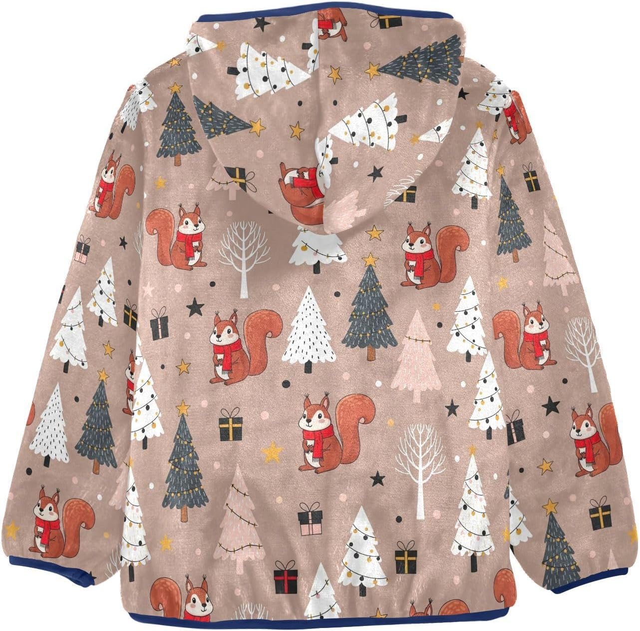 Christmas Toddler Fleece Zip Up Children's Coat Trendy Baby Boys Clothes 3T