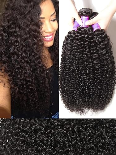 Miniatura 3 de Nadula 7A Cabello humano virgen brasilero, sin procesar, sin partición, cierre con lazo, paquete de 4, color natural