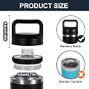 Screw Top Lid Replacement 2 Pack for YETI Rambler Bottle 18/26/36/46/64oz，Compatible with YETI Chug Cap Replacement Lids，Leak-Proof, Durable & Dishwasher-Safe gallery image