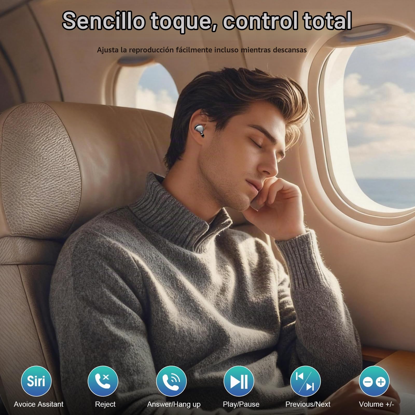 Auriculares Inalámbricos para Dormir, Bluetooth 5.4, True Wireless, 6 EQ, 48H