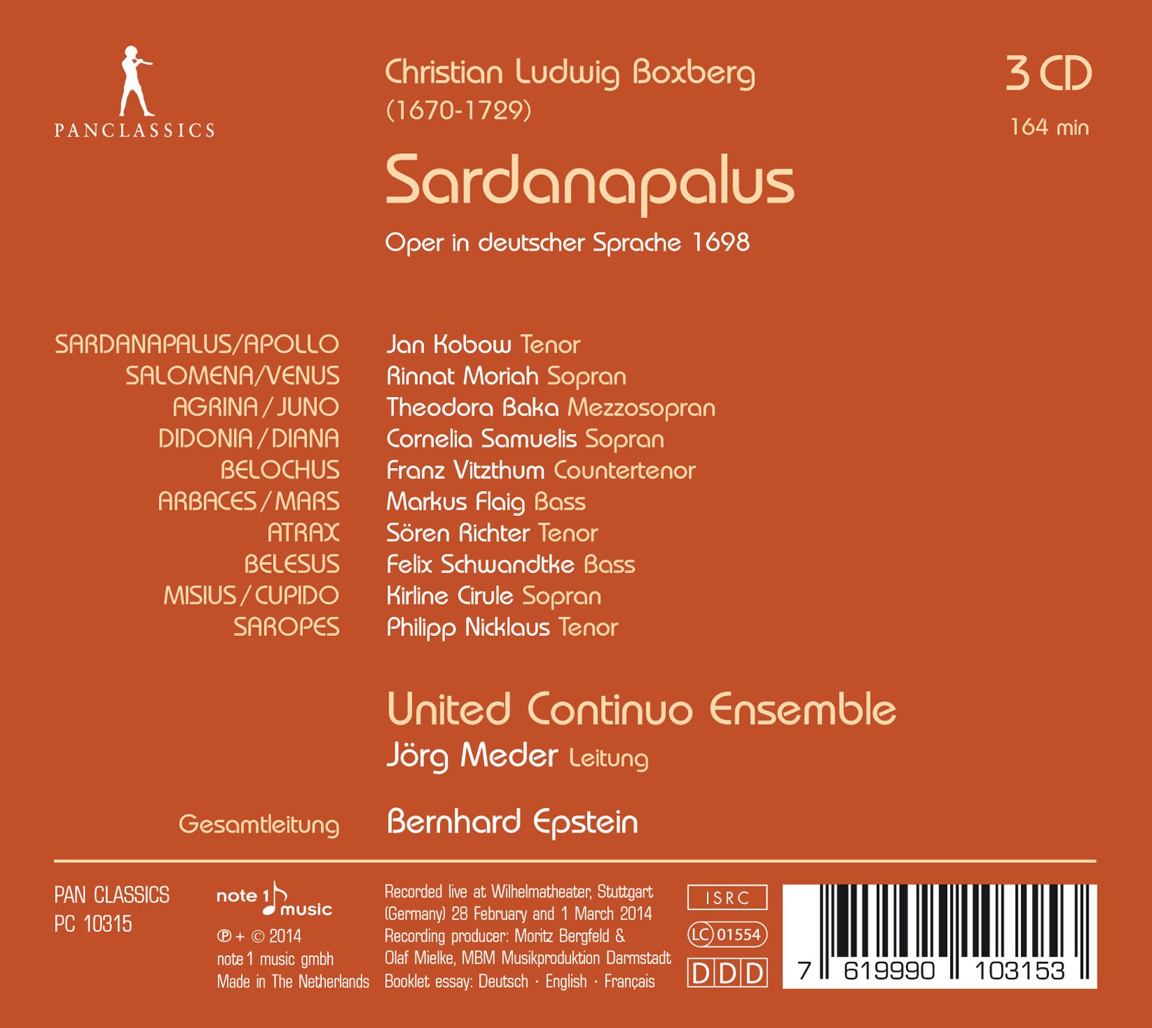 Boxberg: Sardanapalus (Oper in dt. Sprache 1698)