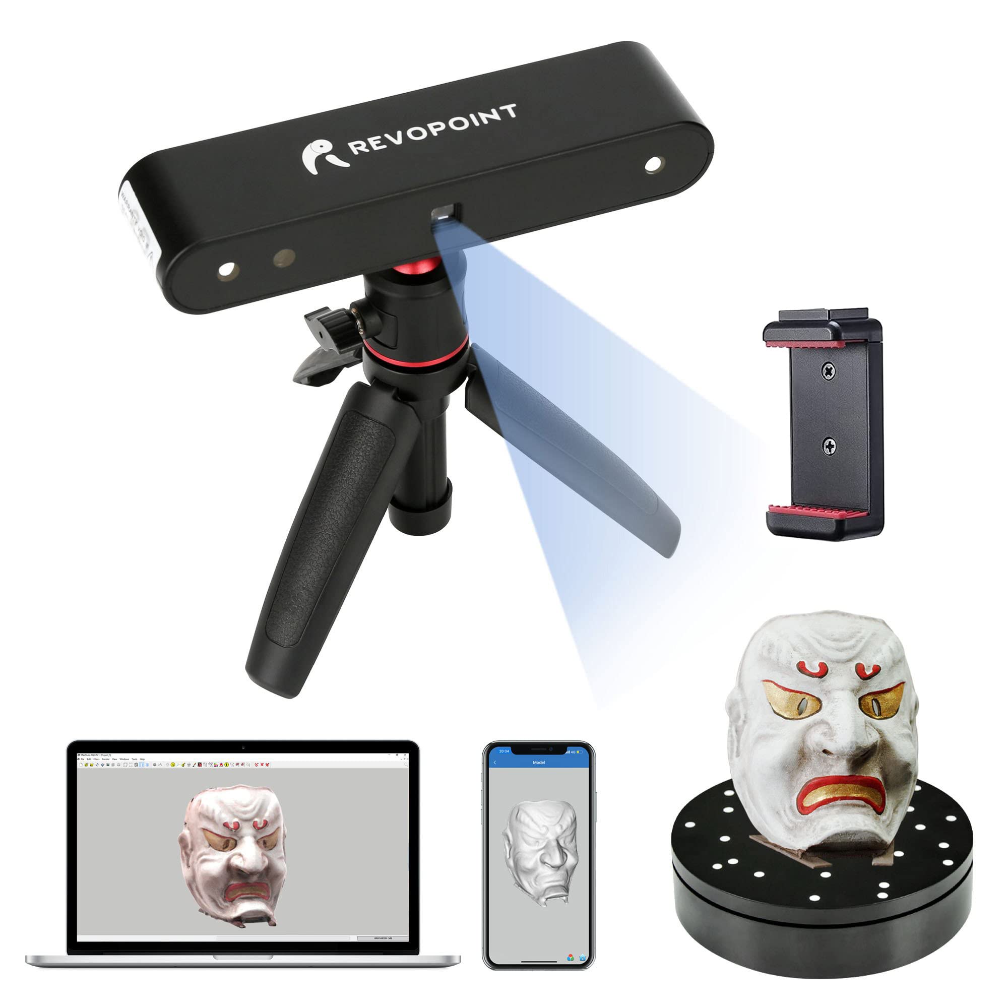 Amazon.co.jp: 3Dスキャナ― 0.3mm超高精度 軽型 家庭用専門級 自動補間