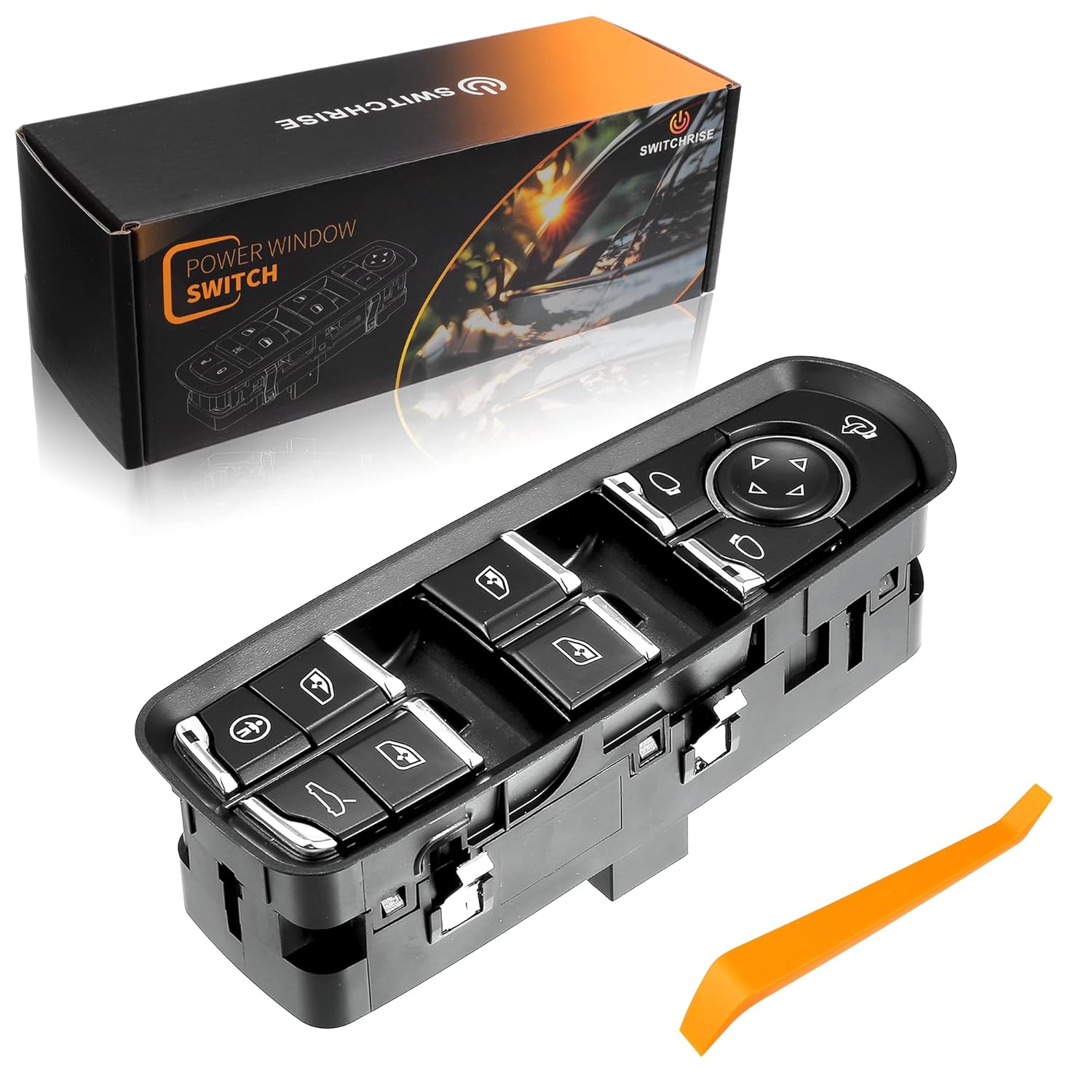 Power Window Switch for Porsche Cayenne 2011-2014 Window Control Switch for Porsche Panamera 10-15 with Tool 7PP959858MDML Front Left Driver Side 1Set