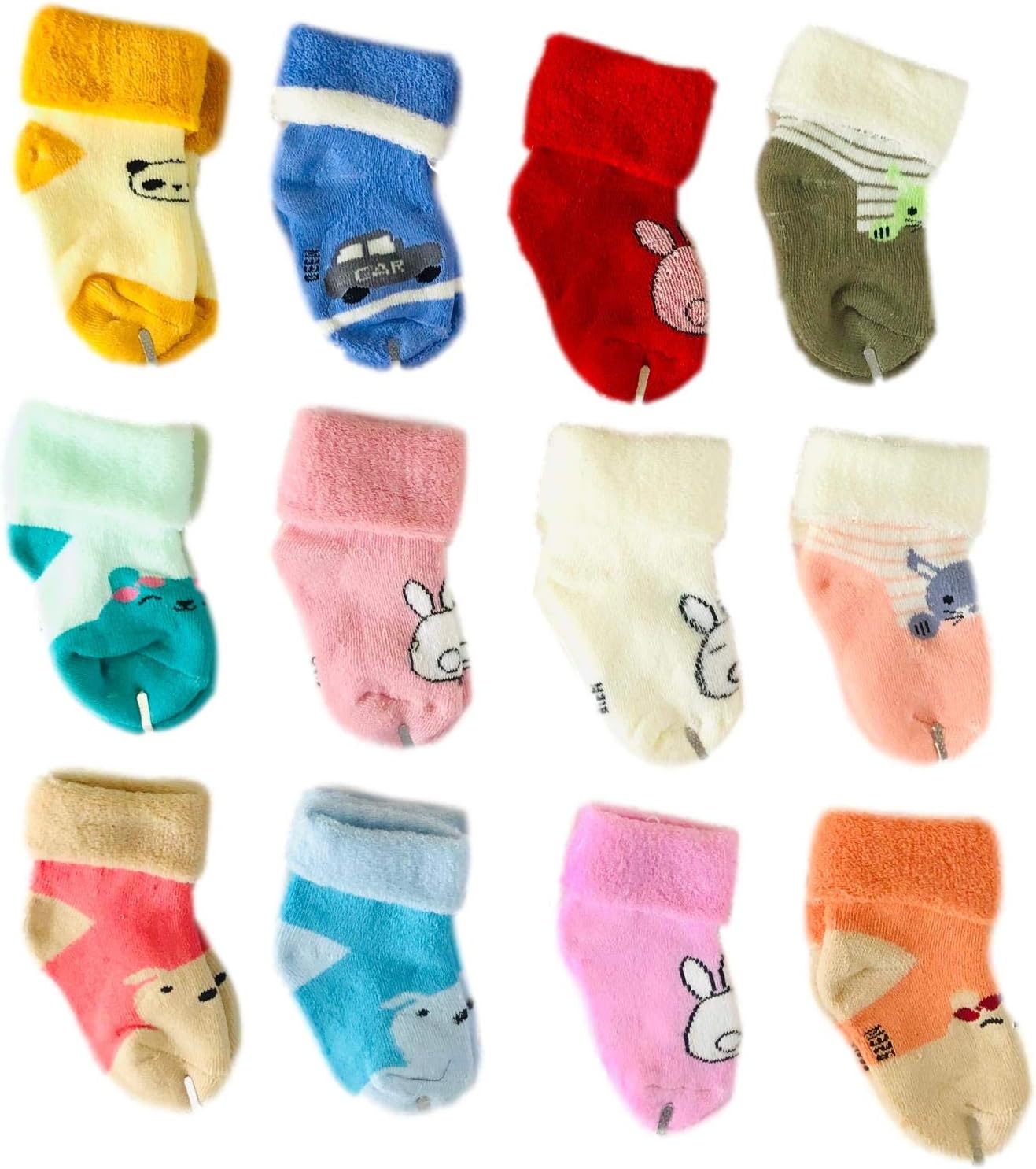 Freshfoot Baby Boys Ankle Length Organic Cotton Socks For New Born Baby For 0-12 Months (Mixed Colour), Multicolor