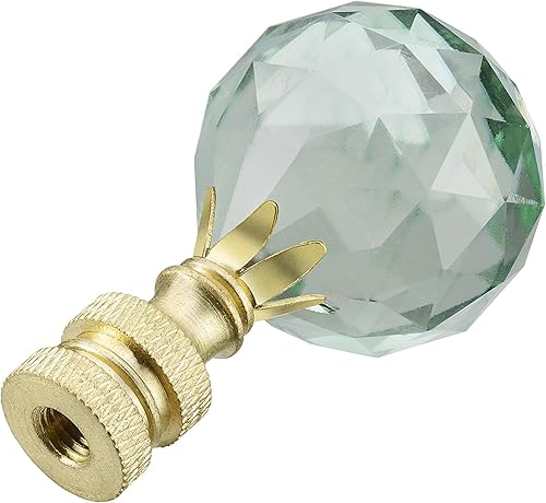 Miniatura 21 de Aspen Creative 24007-31 - Lámpara de cristal facetado ámbar con acabado chapado en latón, 2 1/4 pulgadas de alto (1 paquete), color rojo