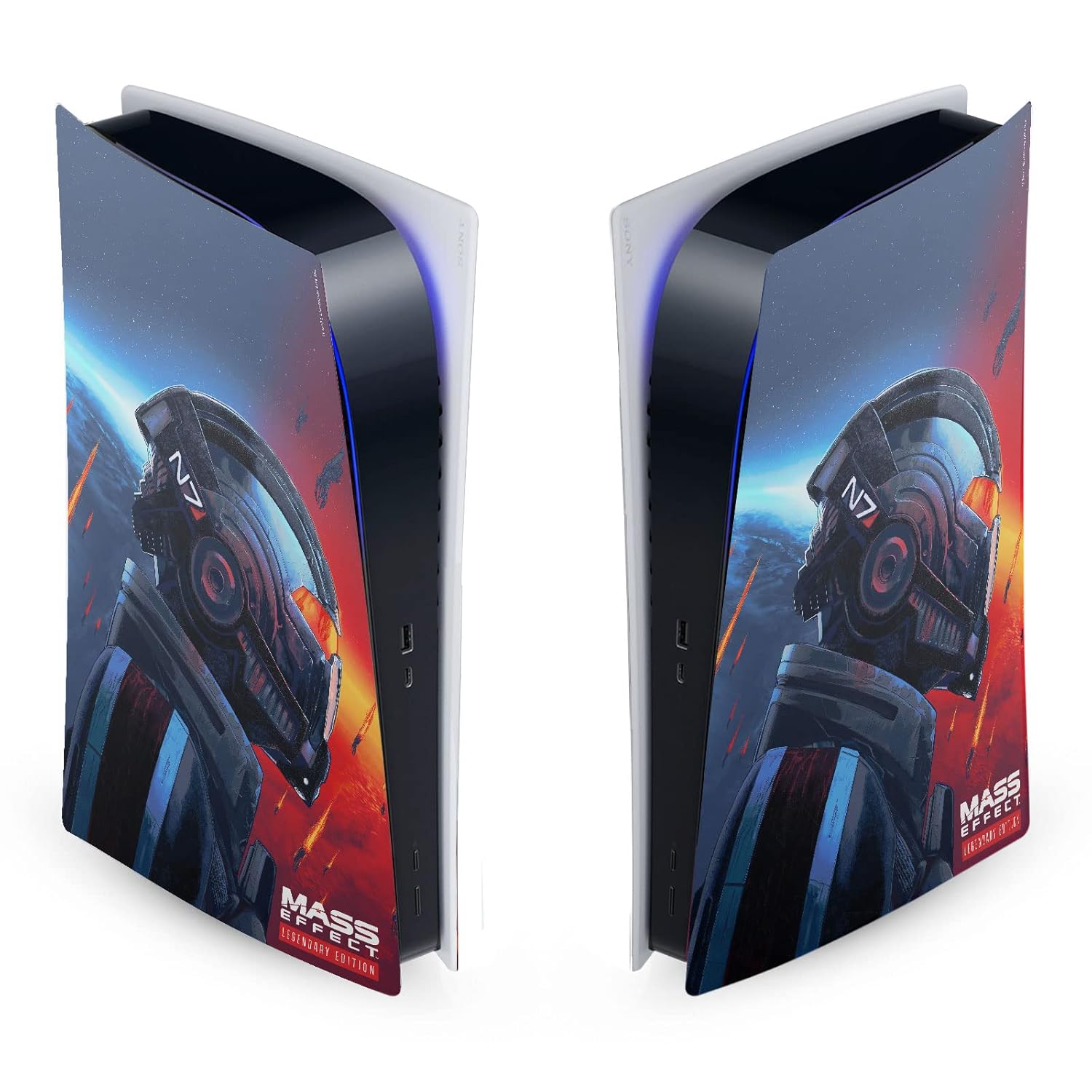 Head Case Designs Officially Licensed EA Bioware Mass Effect N7 Armor Legendary Graphics Vinyl Faceplate Sticker Gaming Skin Decal Cover Compatible With Sony PlayStation 5 PS5 Digital Edition Console