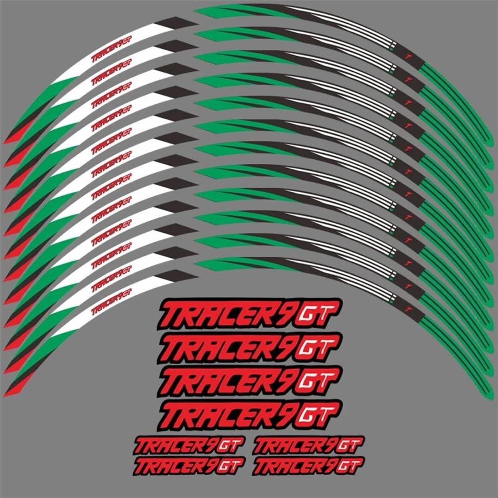 Motorcycle Wheel Stickers Reflective Decals Rims for Yamaha for Tracer 9 GT 900 9GT 2021-2023 Decorative(Color1)