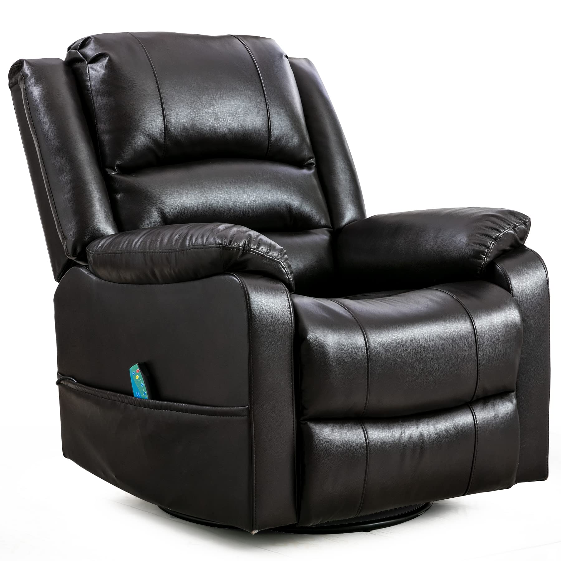 Buy Gzoly Massage Recliner Chair with Heated, 360 Degree Swivel Rocker