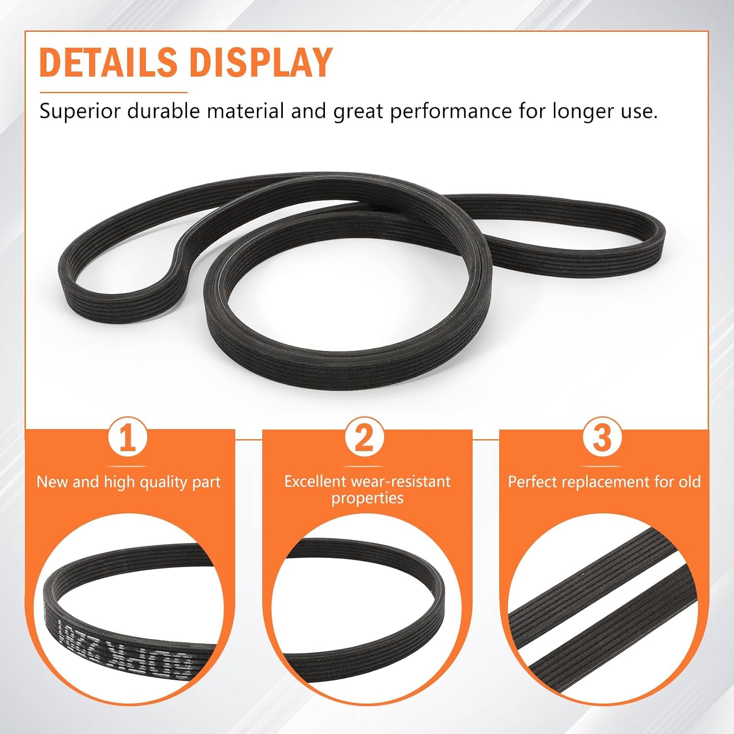 Serpentine Drive Belt Compatible with Land Rover LR2 2013 2014 2015 L4 2.0 Replace 31330380 CH526C301BA LR03645 DK060898