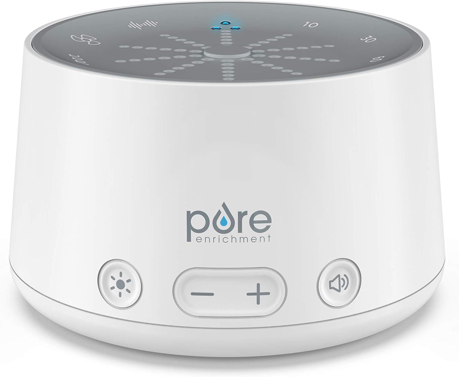 Pure Enrichment Doze Sound Machine and Sleep Light - 6 Soothing Sounds, Relaxing Pulse Light, Auto Sleep Timer, and Built-in USB Charger - All-Natural Sleep and Stress Reliever