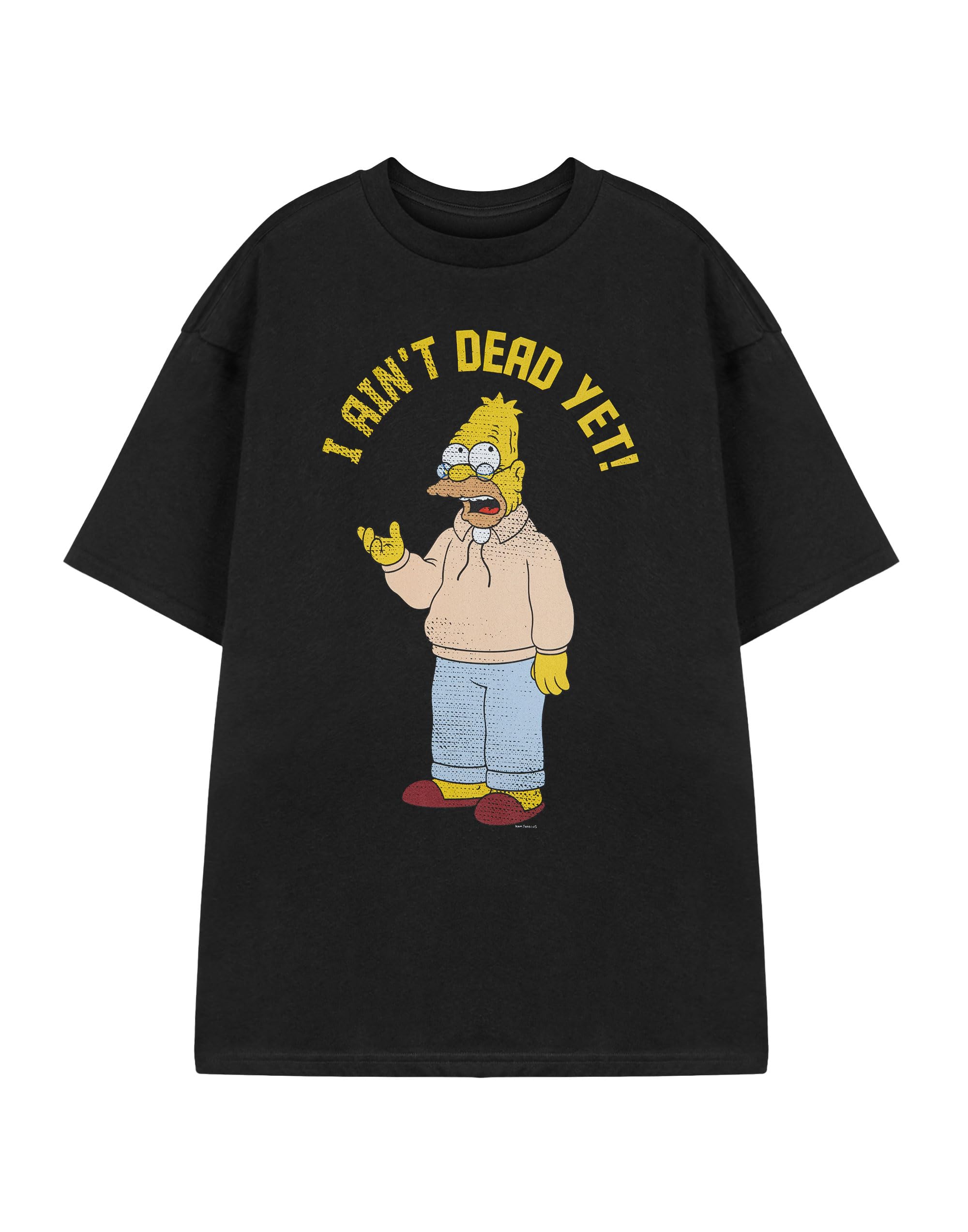 Vanilla Underground Men's Black The Simpsons I Ain't Dead Yet Short Sleeved T-Shirt - XXX-Large