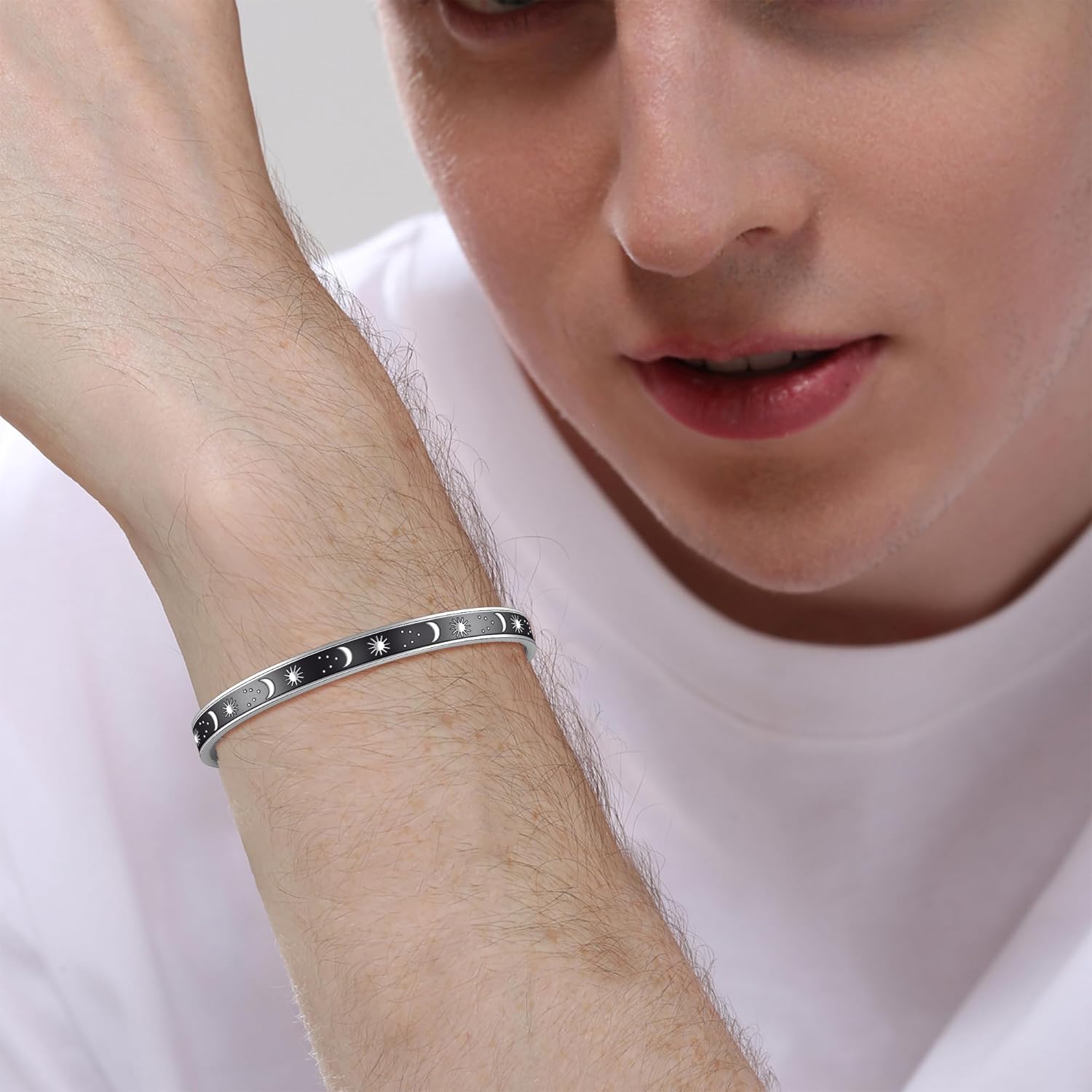 Inspirational Bracelets for Women, Stainless Steel Cuff Bracelets Jewelry Inspirational Birthday Gifts Engraved Bracelets for Friends Women - Image 2