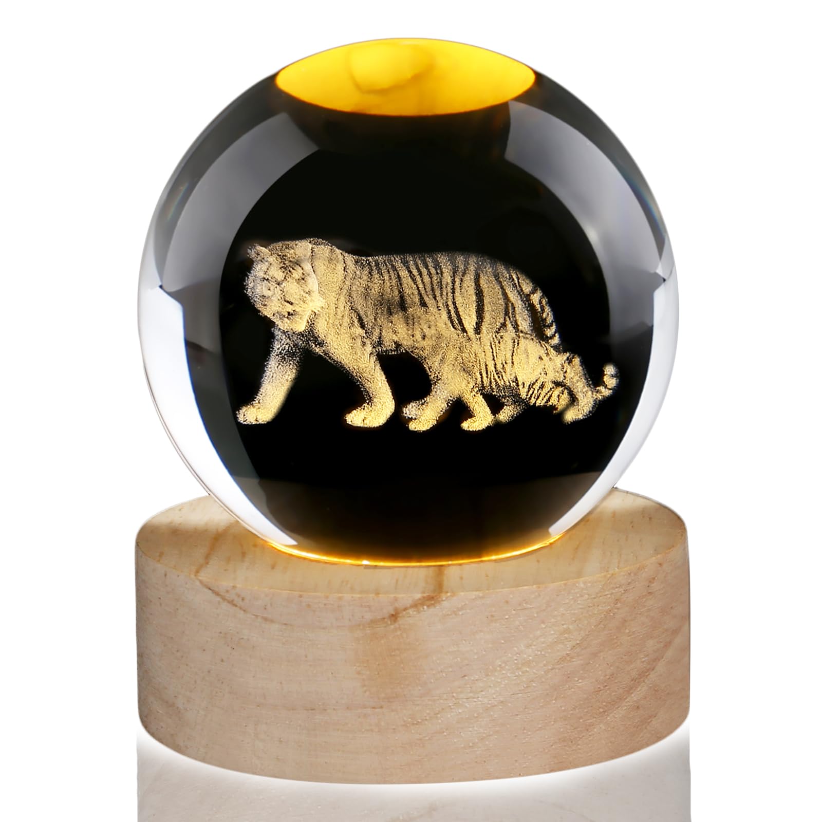 AWARDSEN Tigers Crystal Ball Tiger Crystal Gifts for Women Glass Animals Ornaments Paperweights Tiger Ornament Tiger Gifts for Women - Image 4