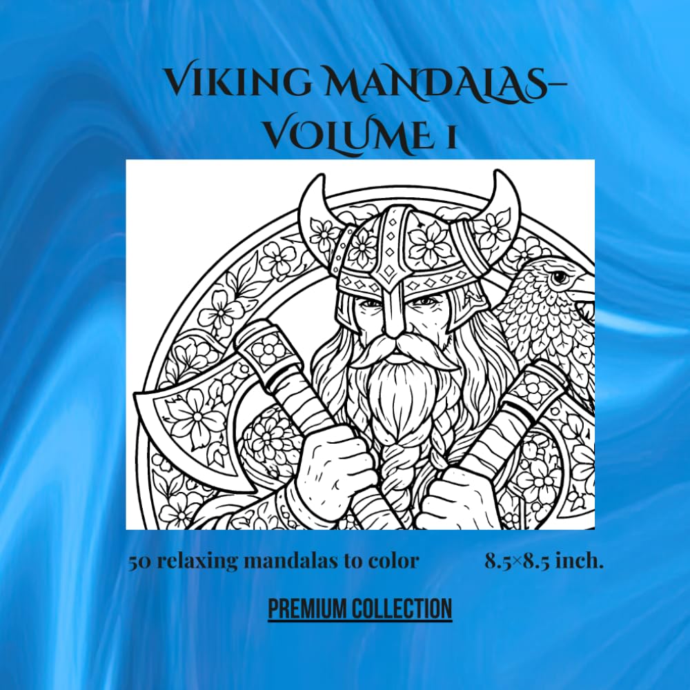 Viking Mandalas – Volume 1: 50 Viking Mandalas for Adults – Stress Relief, Creativity, and Relaxation (Mandalas Viking)