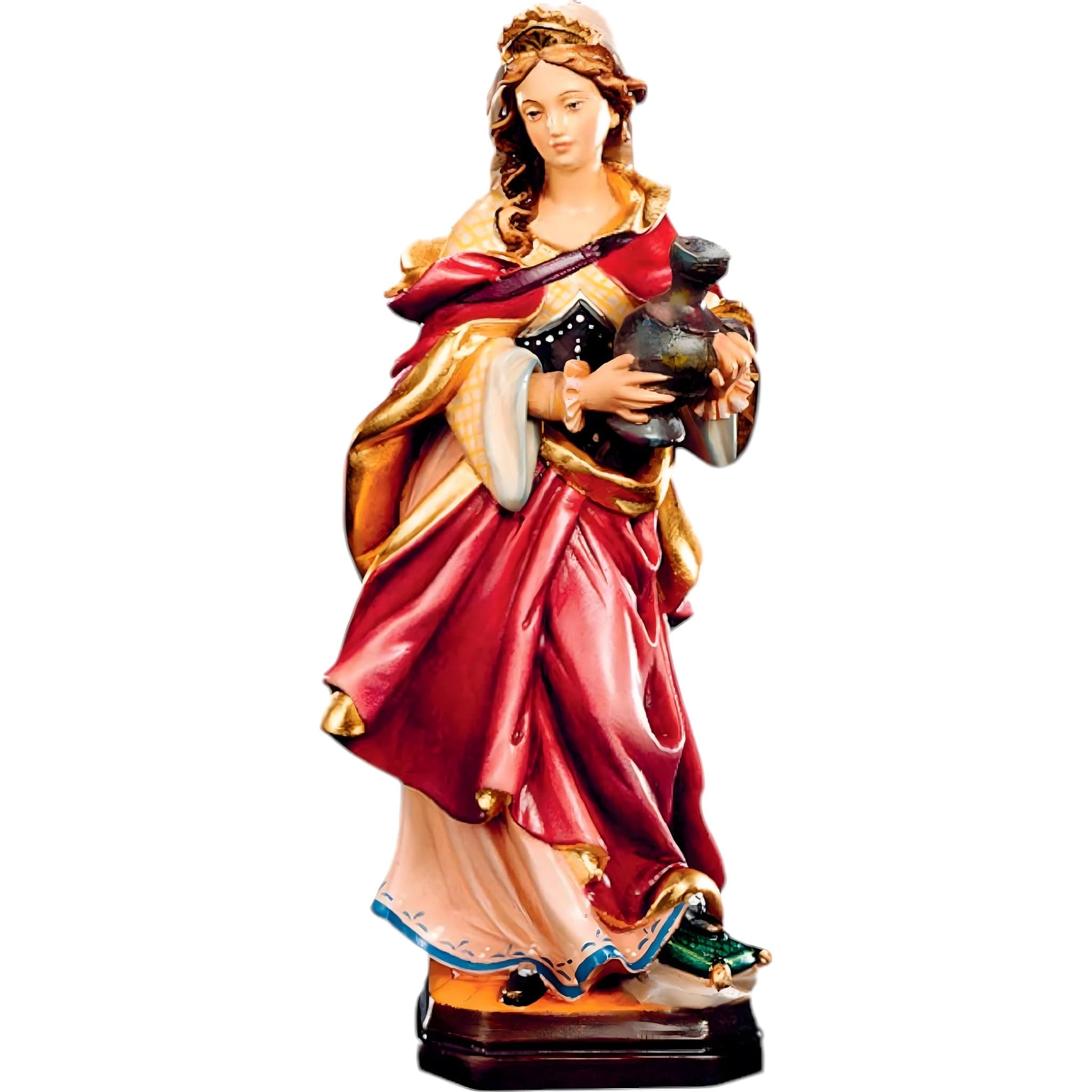 Wooden St. Mary Magdalene Figure - Colored Maple by Dolfi