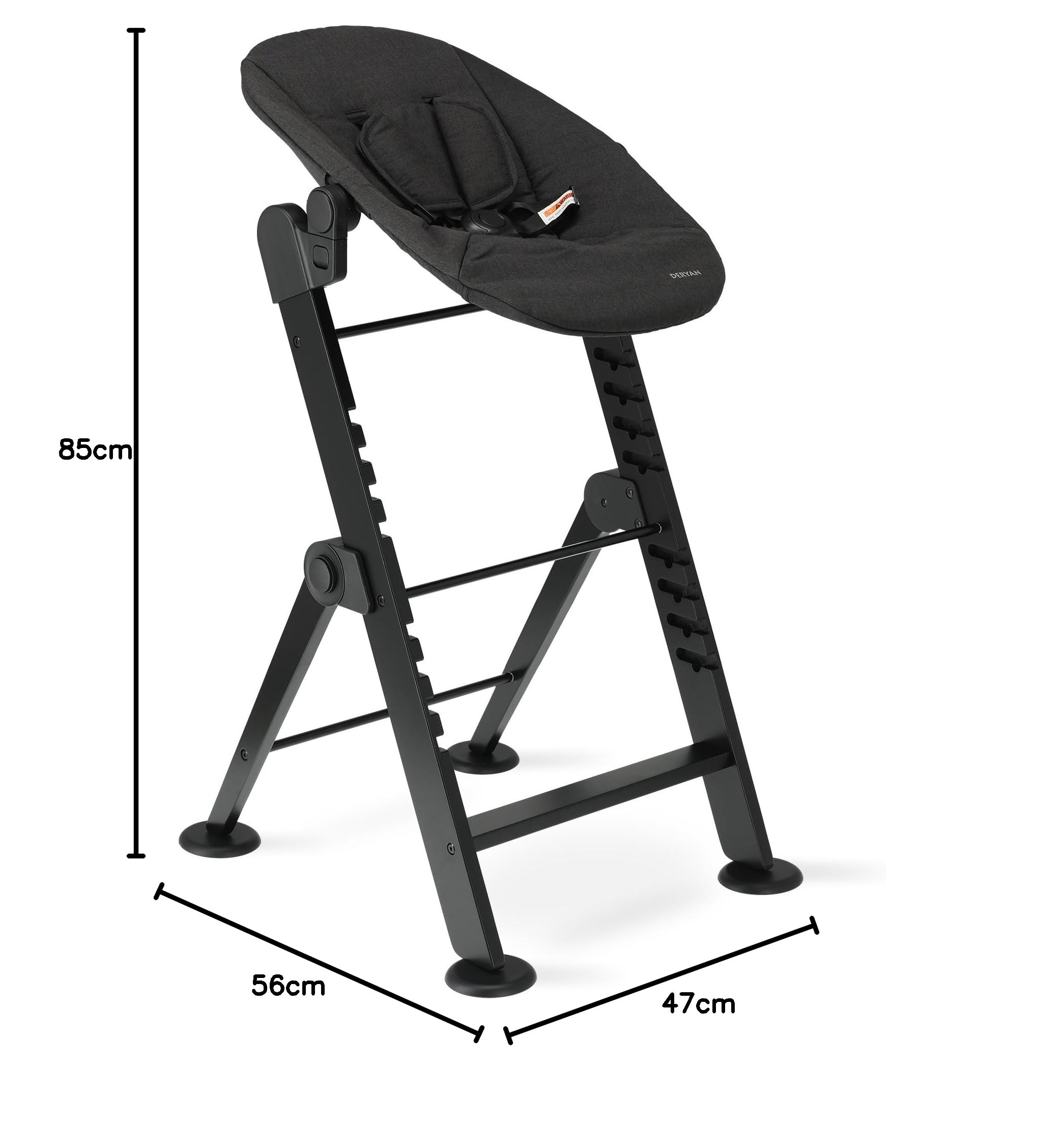 Deryan Odin Luxe - Seggiolone con rimbalzo, nero