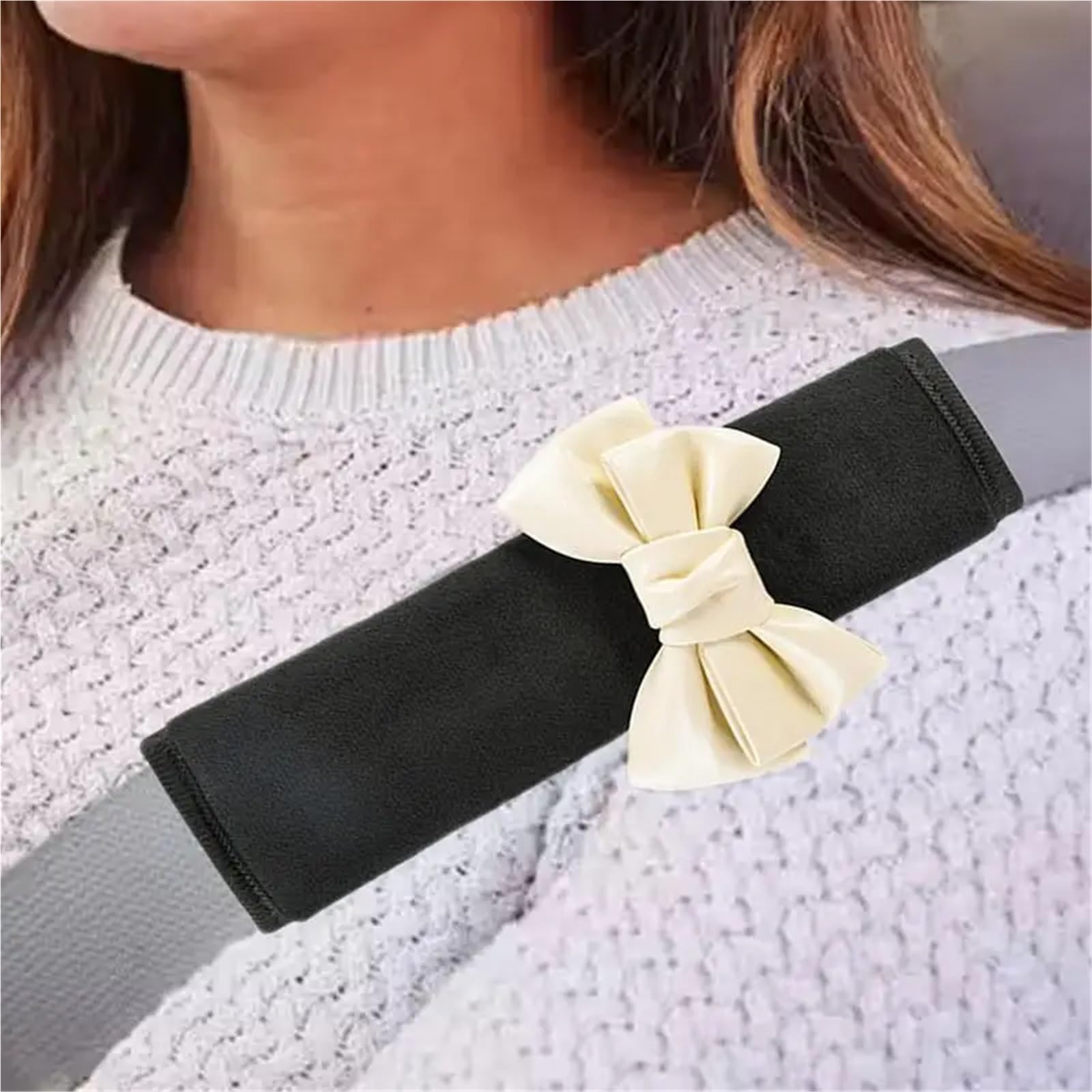 Protector Cinturon Coche Almohadillas for cinturón de seguridad de coche, pajarita de dibujos animados, cinturón de seguridad, fundas for correa de hombro, cojín transpirable for cinturón de seguridad