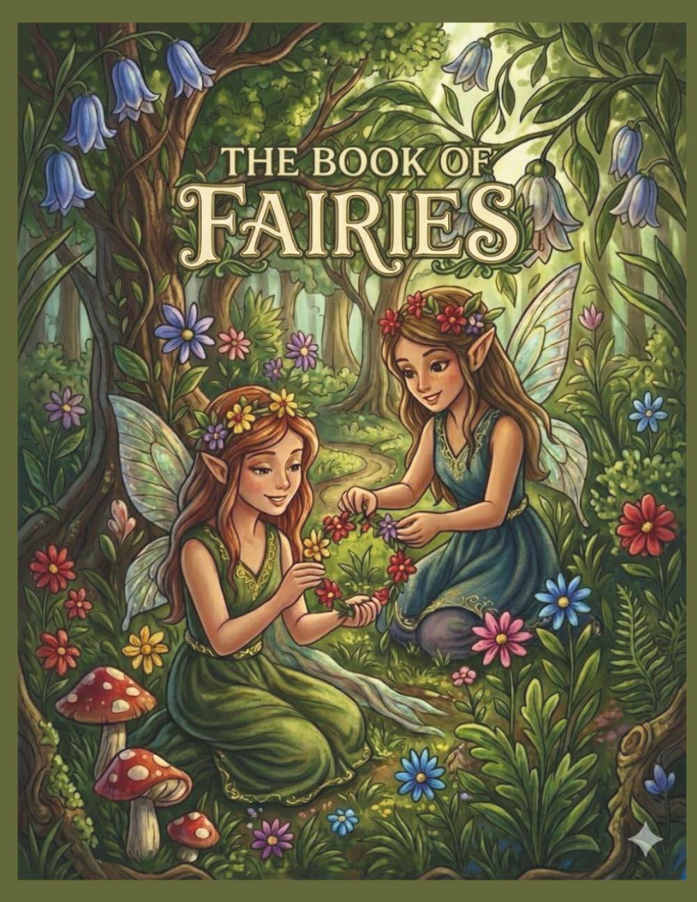 The Book of Fairies Coloring Book: 40 Whimsical Fairy Scenes for All Ages: Magical Forest Fairies, Flowers, and Enchanted Woodland Scenes to Color