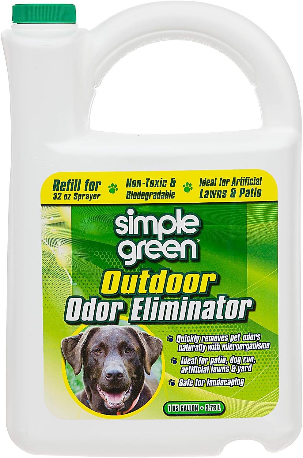 Simple Green Outdoor Odor Eliminator for Pets, Dogs, 1 gallon Refill - Non-Toxic, Ideal for Artificial Lawns & Patio : Pet Odor And Stain Removers : Pet Supplies