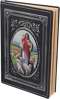 FOMIYES Caderno De Capa Dura Caderno Padrão Jesus Diário De Couro Livros Bíblia Caderno De Escrita Páginas Em Branco Presente Religioso Escola Acessório Estacionário Prata A5