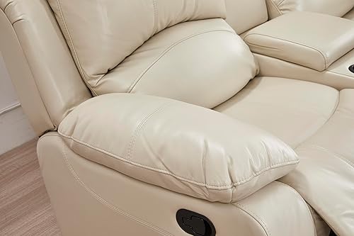 Miniatura 126 de Betsy Furniture 8018 - Juego de sillón reclinable de cuero reconstituido, para sala, sofá reclinable, sofá de dos piezas y sillón de cuero