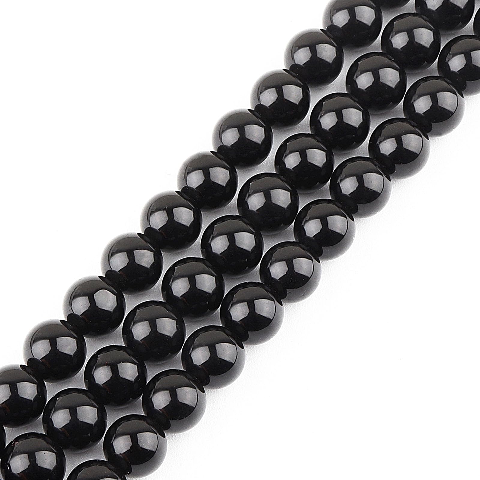 DIQIO Natural Stone Beads - 8mm Round Coffee Stripe Agate Beads For Jewelry Making (45-47pcs) | Gemstone DIY Beads - View #5