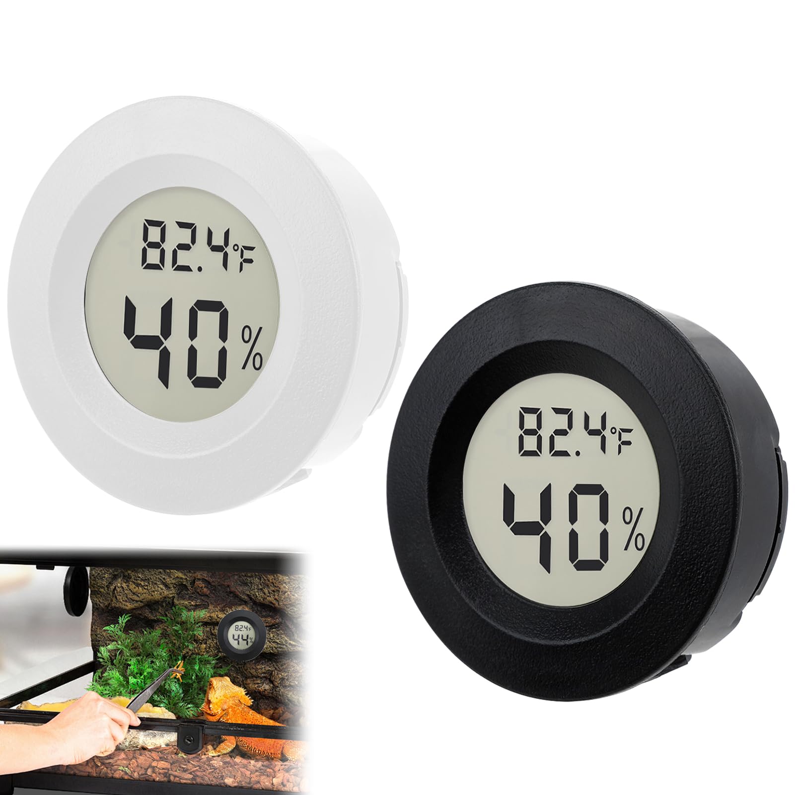 LCD Digital Hygrometer and Thermometer, Humidity Gauge for Greenhouses Dehumidifiers, Humidifiers, Basements, Babyrooms