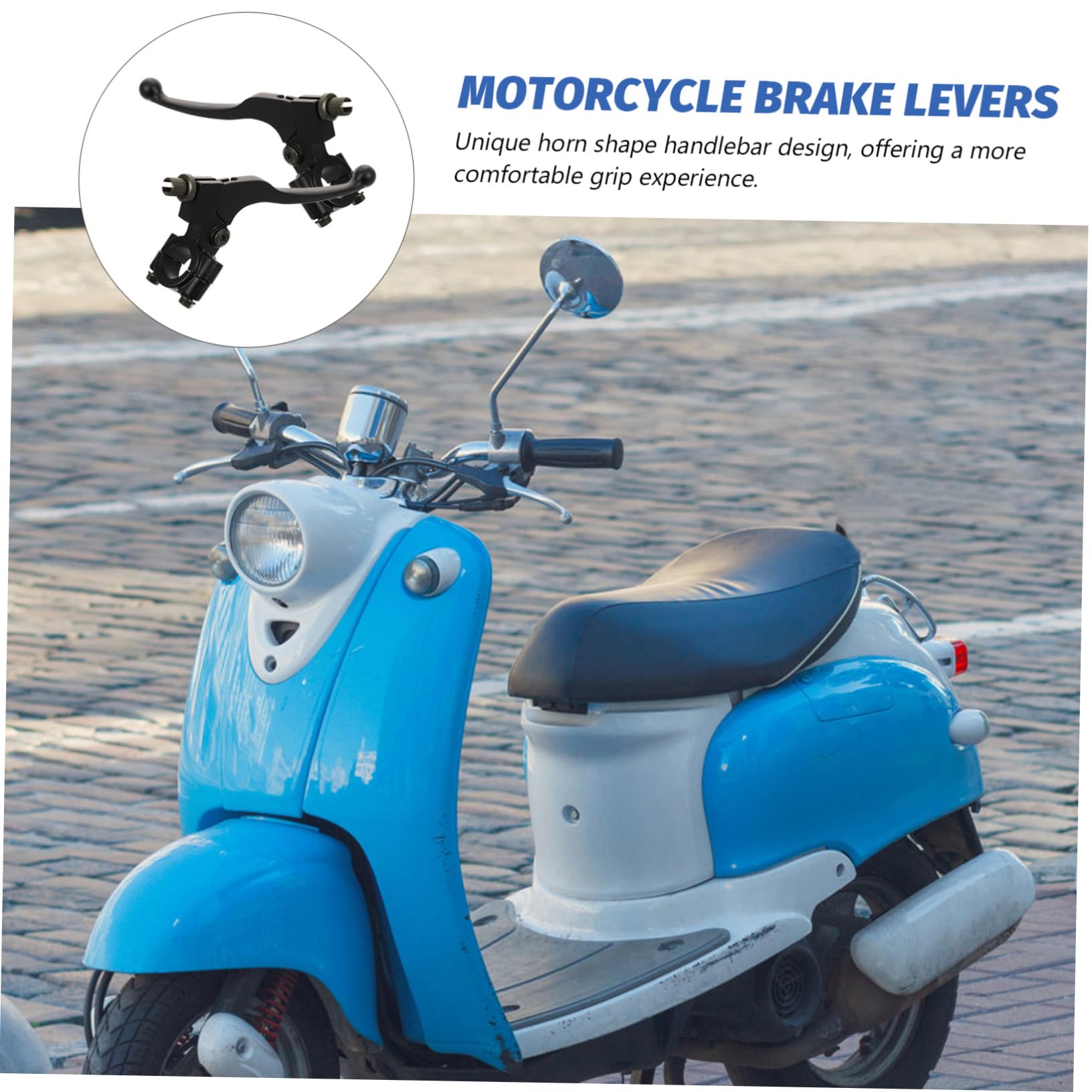 Zerodeko 4 Paare Bremshebel mit Spiegelhalterung Ergonomisch Geformt Installieren Robustes für Motorräder und Geländefahrzeuge