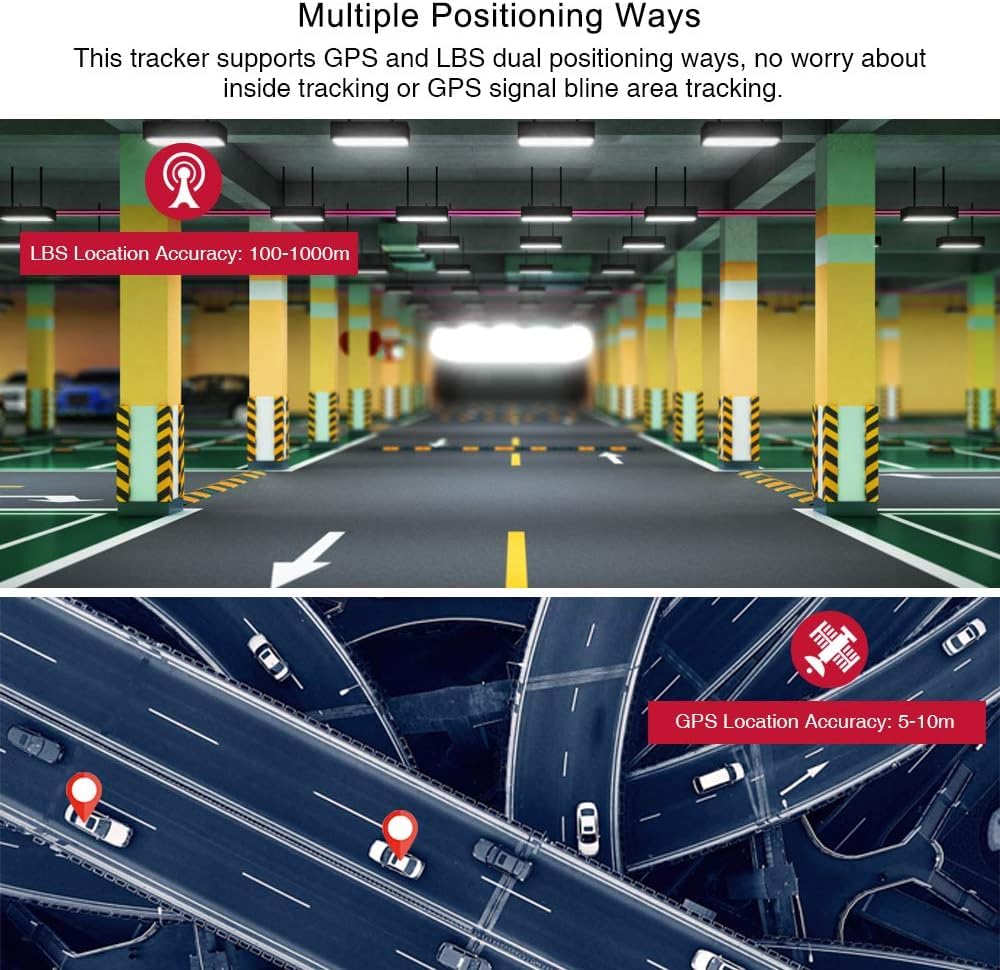 TK905E 4G Localizador GPS para Coche, Rastreador con Imán Potente y Batería Duradera, Tiempo Real Impermeable, Requiere una Suscripción,para Motocicletas y Vehículos