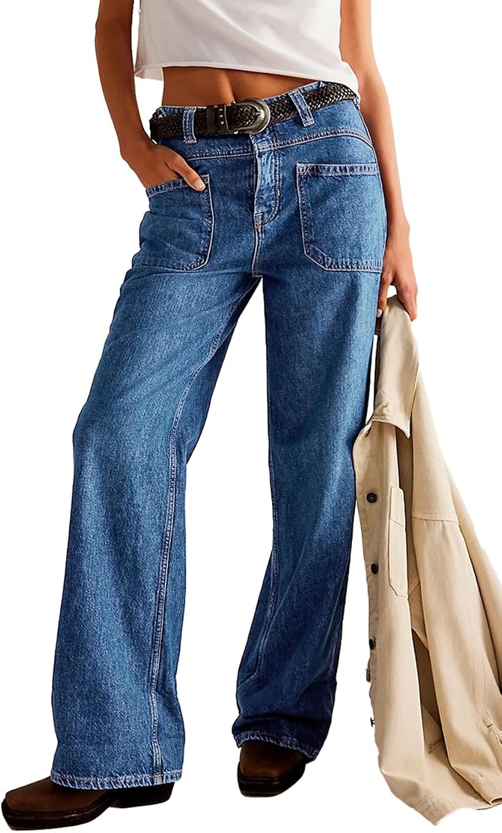 Womens Jeans High Waisted Straight Leg Baggy Boyfriend Jeans for Women Trendy 2026 Cargo Pants