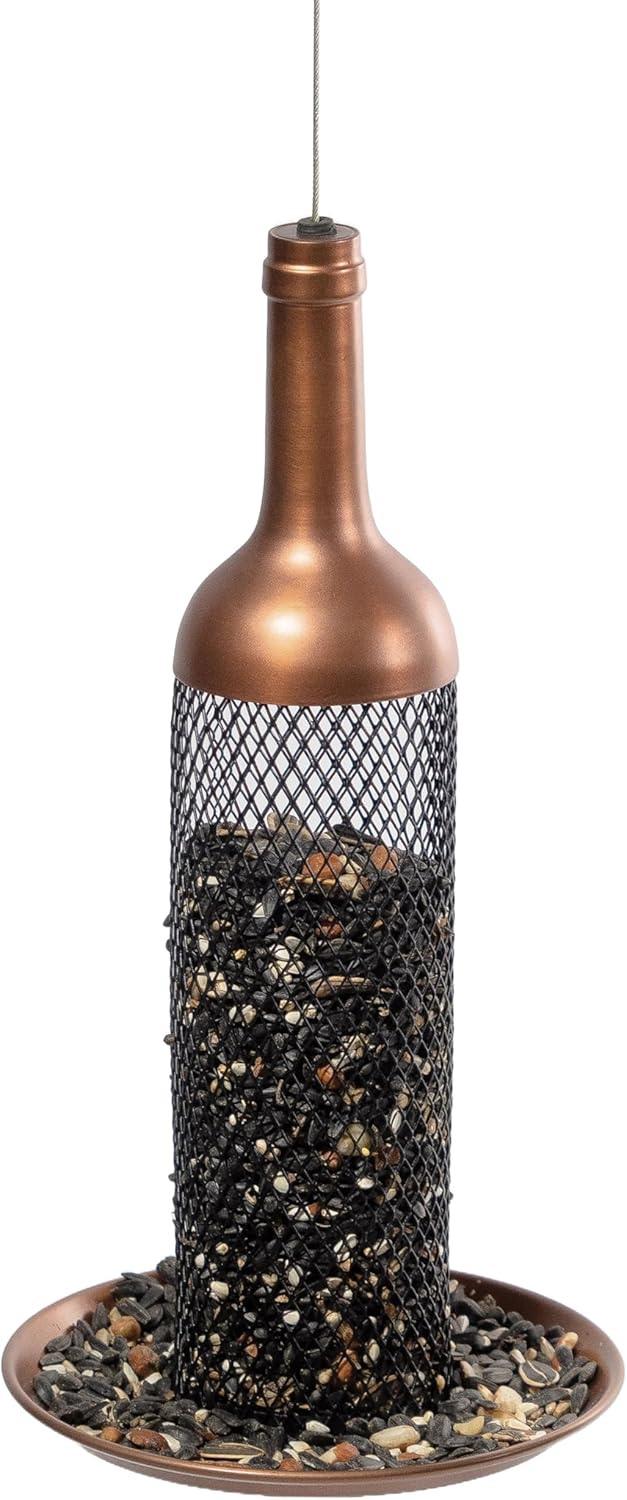 Good Directions BF114 Rainy Day Umbrella-Inspired Bird Feeder, Copper Accents, Heavyweight Plexiglass