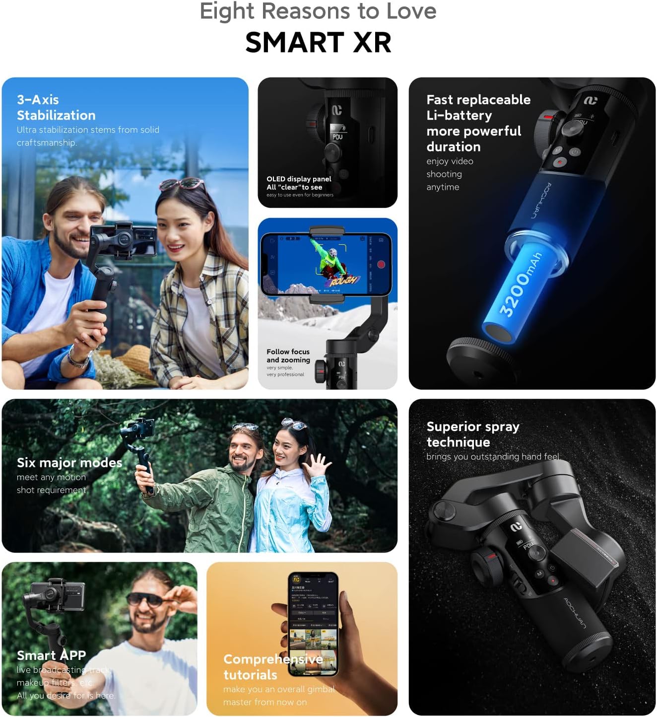 gimbal stabilizer for smartphone woled display focus and zoom button face tracking auto inception 3 axis iphone gimbel for iphone 13 12 11 promaxx