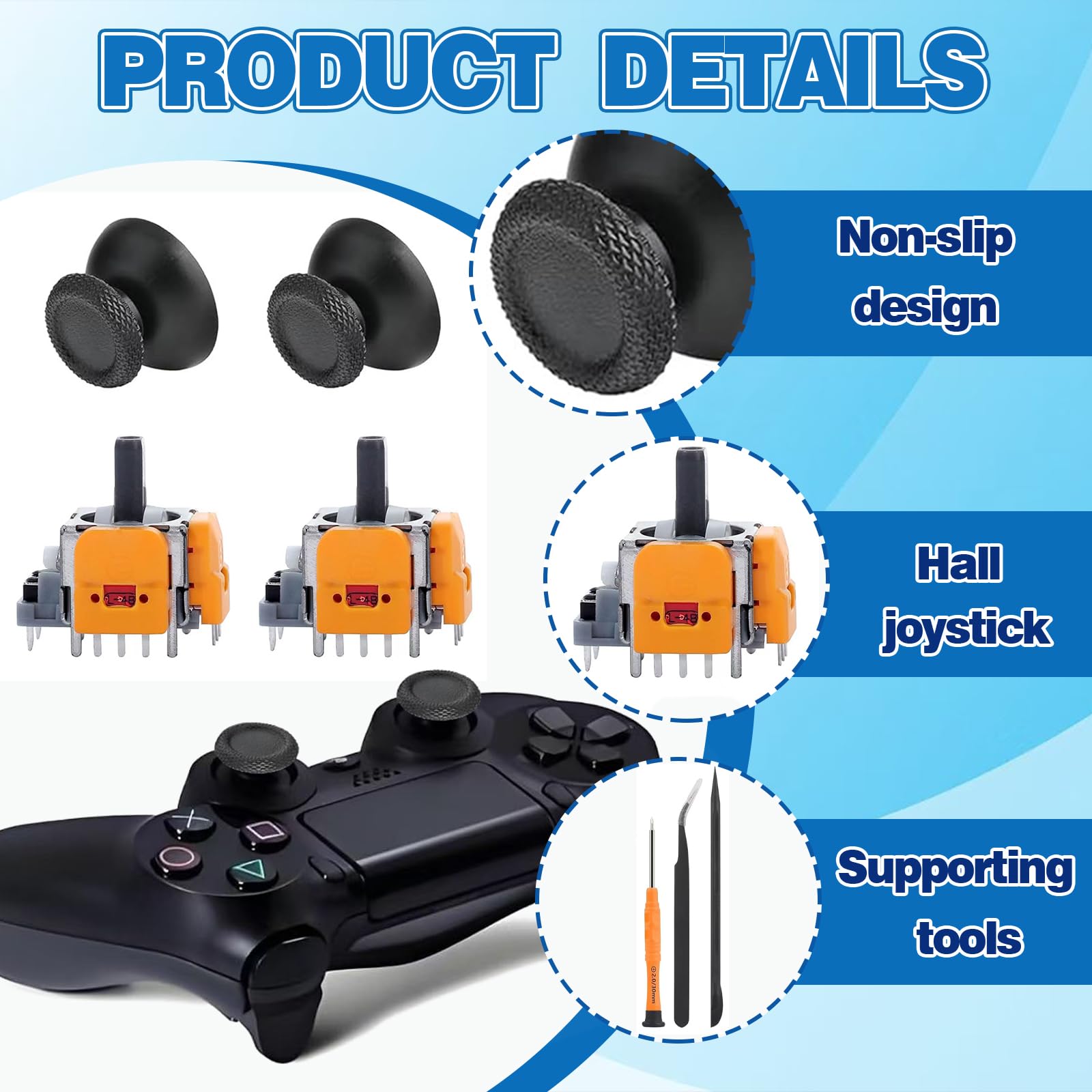 Amazon.co.jp: PS5 DualSense エッジホール効果ジョイスティック交換