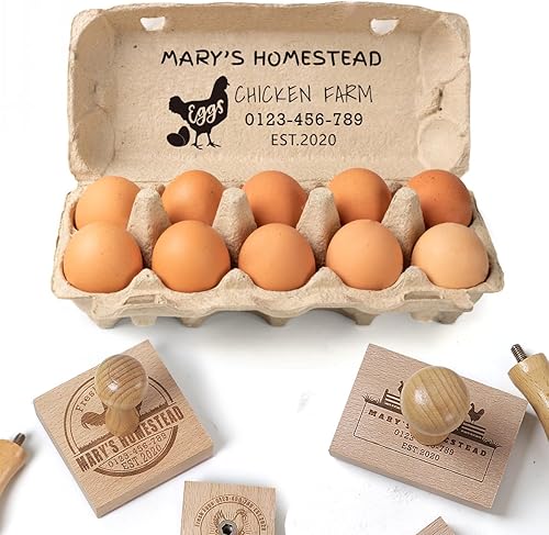 Miniatura 9 de Sello de Huevo, Sello de Huevo Personalizado, Sello de Huevo Personalizable, Sellos de Huevo para Huevos Frescos, Sello de Huevo Fresco de Granja