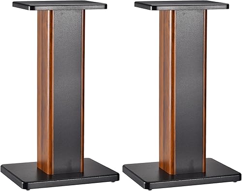 Miniatura 8 de MECCANIXITY Soportes de madera para altavoces, paquete de 2 soportes universales de 5.9 pulgadas (5.9 in) para altavoces ahuecados, audio, escucha