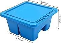 Vista 6 de MyLifeUNIT Limpiador de pinceles, soporte y organizadores para pinceles de pintura acrílica, acuarela y pinturas a base de agua (azul)