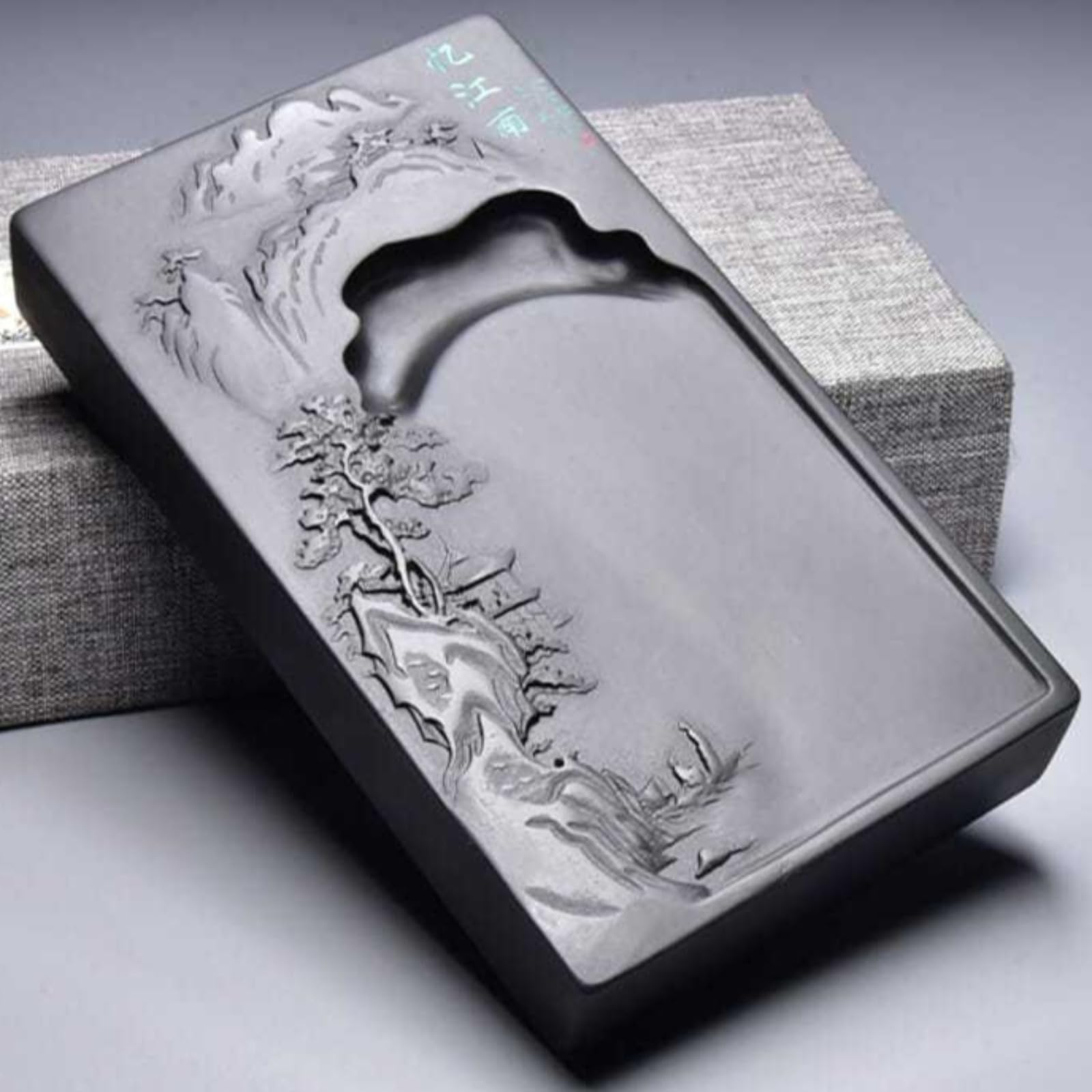Pierre à encre de style chinois ancien, 14,5 cm 14,5 cm, fournitures de calligraphie pour pratique de la calligraphie