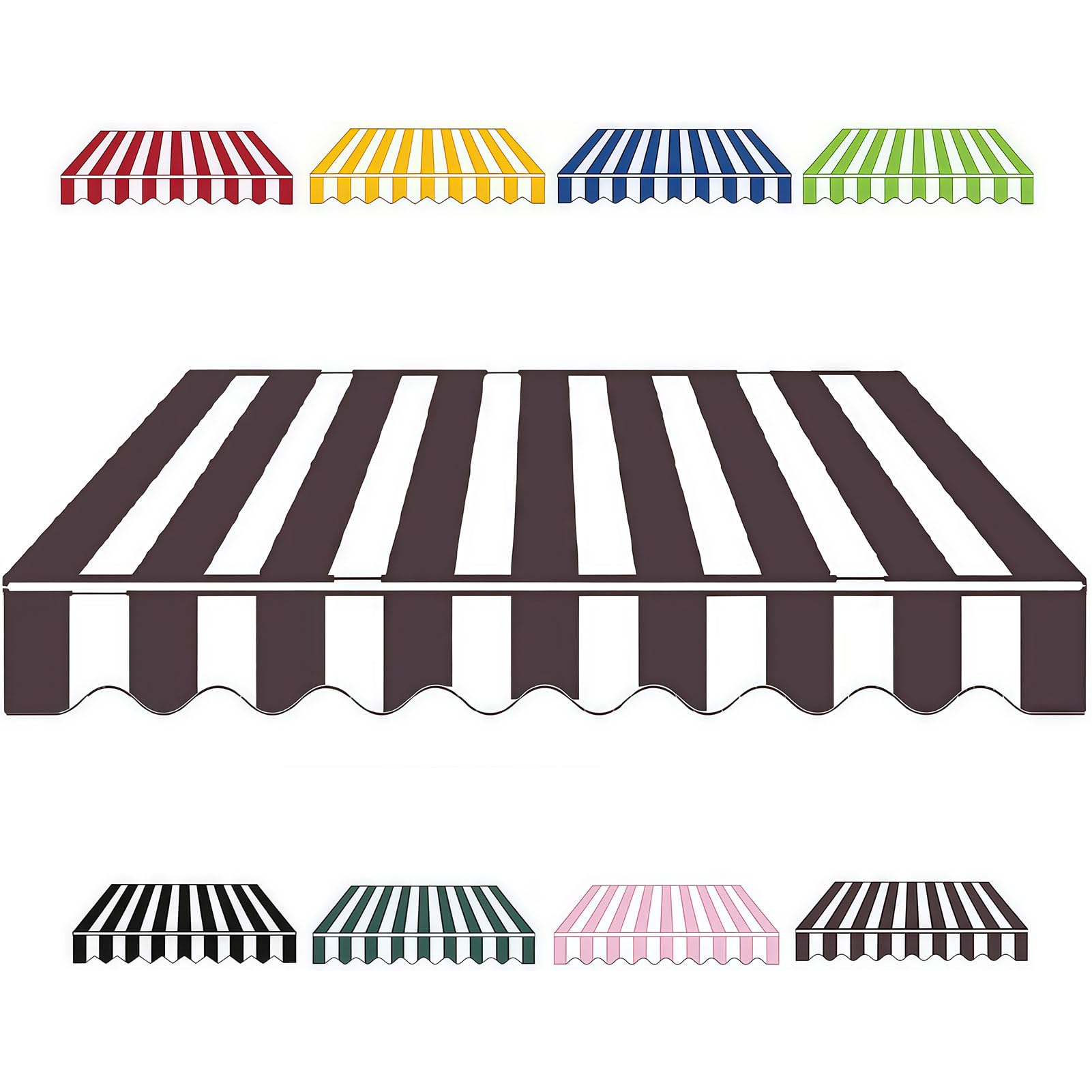 ZLSXAOASP Retractable Patio Awning, Outdoor Sun Shade Shelter with Crank Handle, Heavy Duty Aluminum Frame for Deck, Backyard, Garden, Balcony