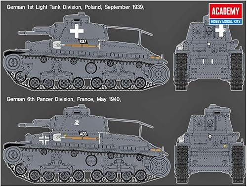 Miniatura 3 de Academy Pz.BEF.wg.35(t) Kit de modelo de tanque de mando alemán