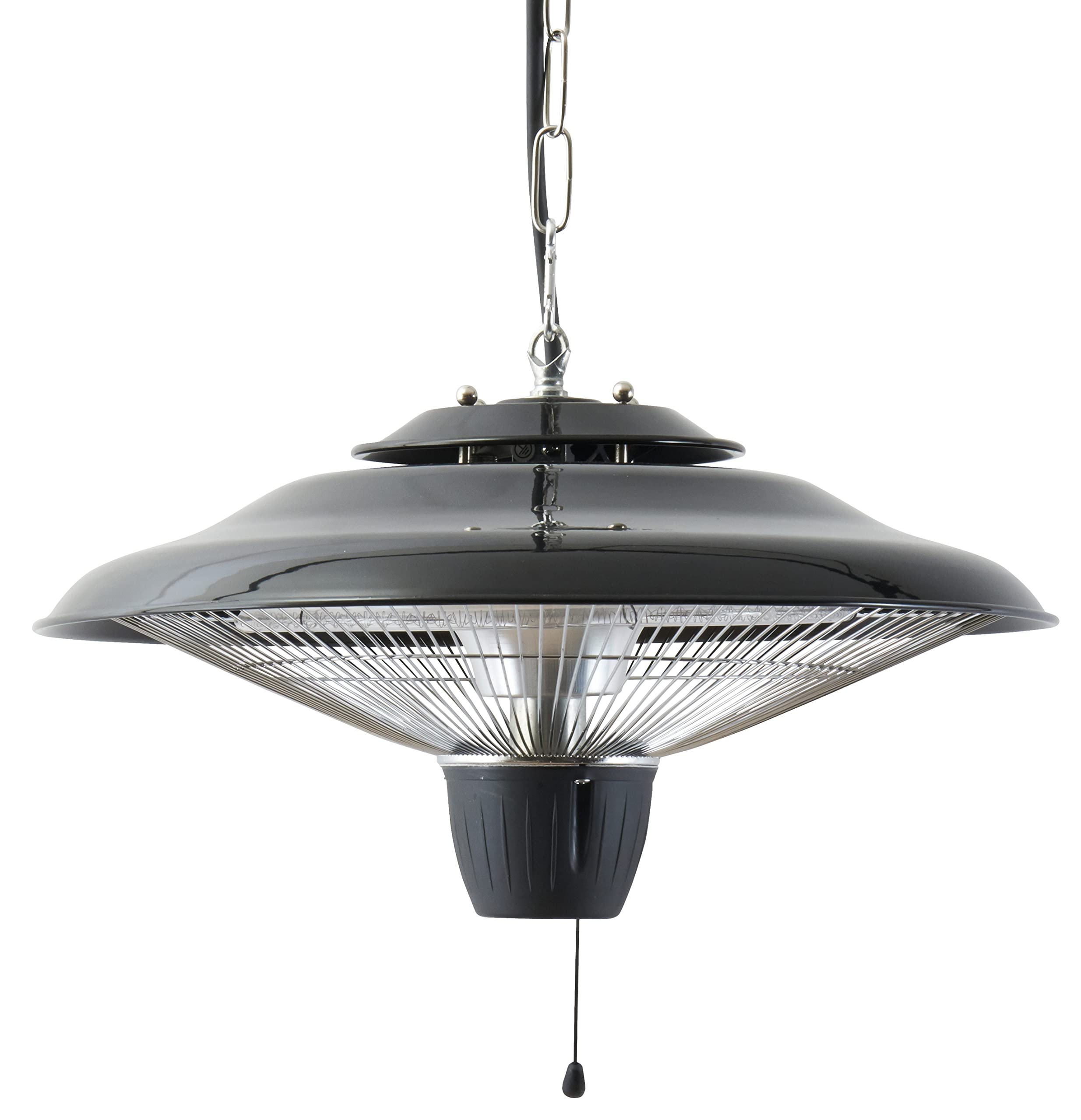EVATRONIC Chauffage d'extérieur 2000W Halogène IP24 Noir