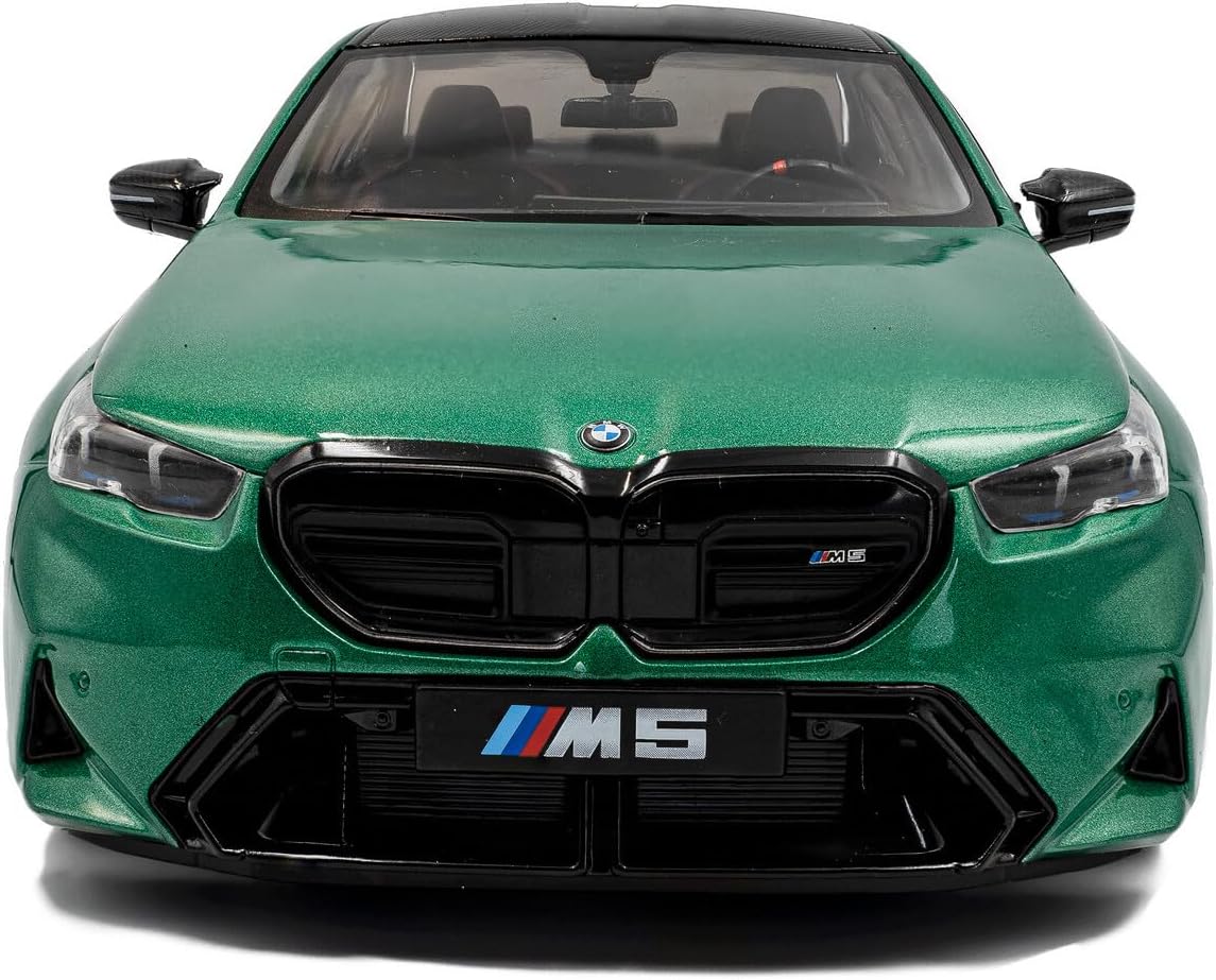 Diecast Model Car Compatible for 2025 BMW M5 Green Metallic 1/18 Scale Solido S1814701