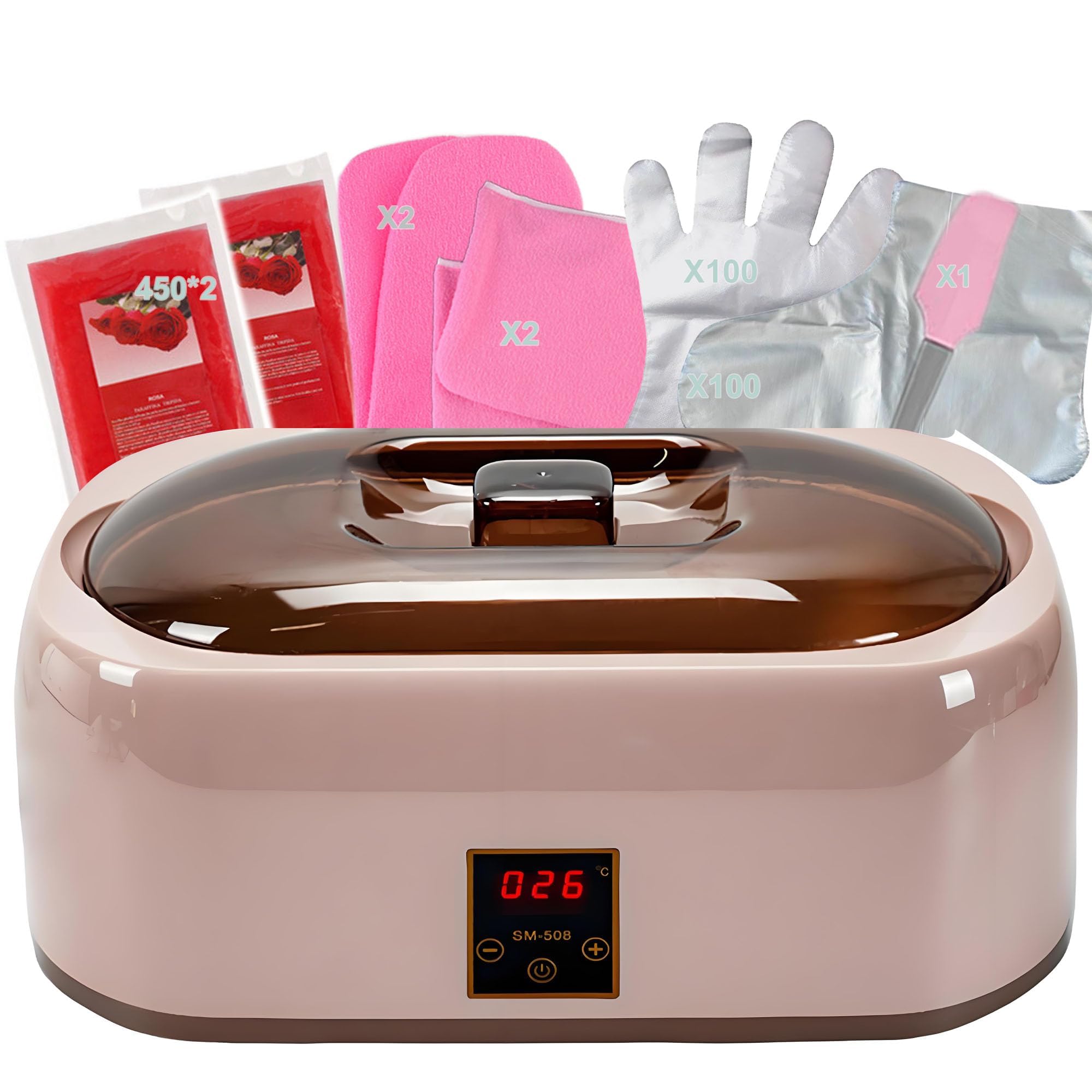 Baño de cera de parafina para manos y pies | Kit de terapia de cera hidratante para suavizar la piel seca de manos, codos y pies | Tratamiento de spa para el hogar y el salón