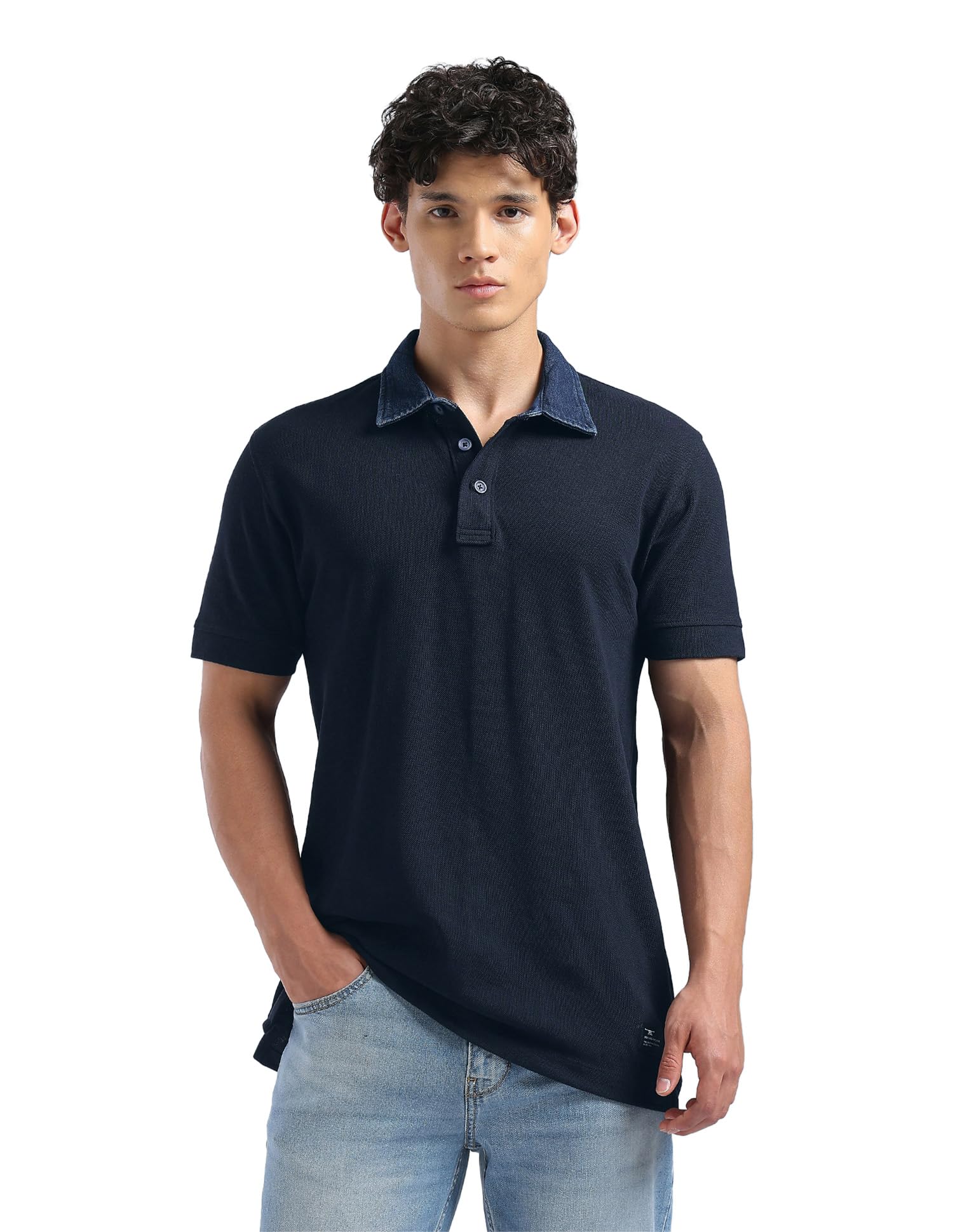flying machine Men's Regular Fit Polo T-Shirt | Solid Pattern-picture-29