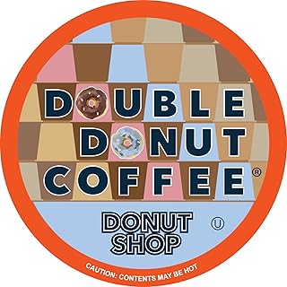 Double Donut Donut Shop Coffee Pods, Coffee Pods Donut Shop Medium Roast Blend, Single-Serve Pods for Keurig K Cup Brewer Machines, 80 Count Value Pack