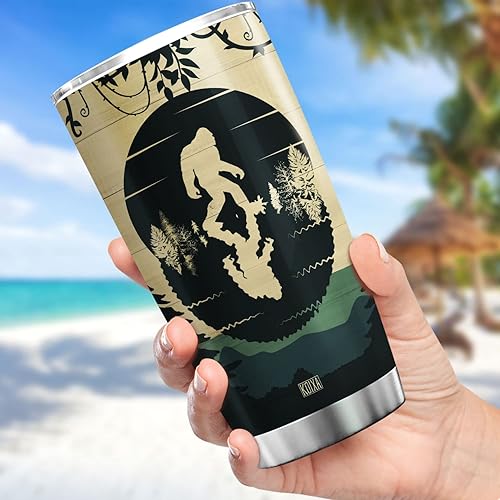 Miniatura 4 de Vaso de café personalizado con foto Bigfoot Sasquatchs, taza de viaje con tapa, nombre personalizado, regalos de cumpleaños para amigos, niños,